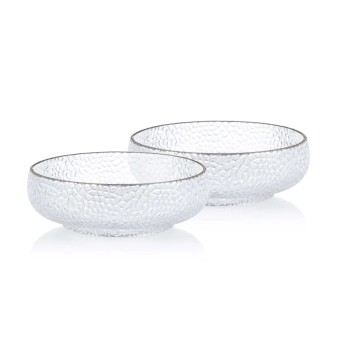 YAMASIN 2PCS CRSYTAL BOWL WITH GOLD LINE