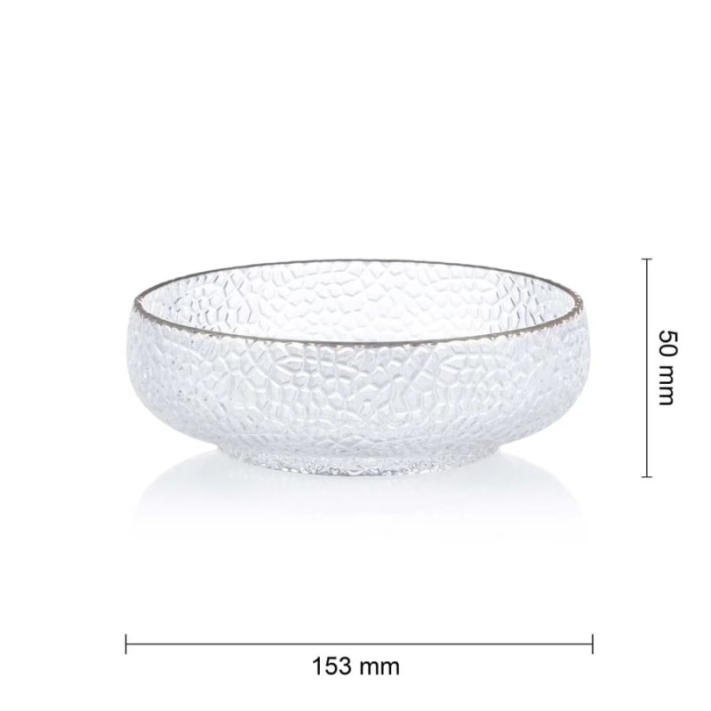 YAMASIN 2PCS CRSYTAL BOWL WITH GOLD LINE
