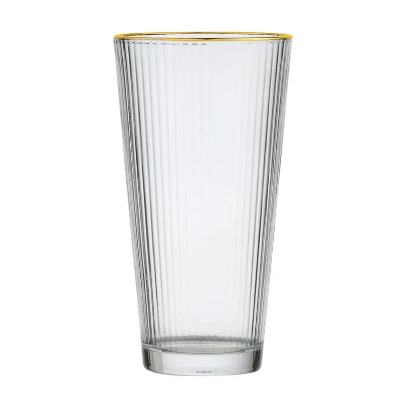 Yamasin Crystal 370 ml Water Glass With Gold Line Set of 6