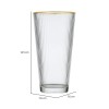 Yamasin Crystal 370 ml Water Glass With Gold Line Set of 6