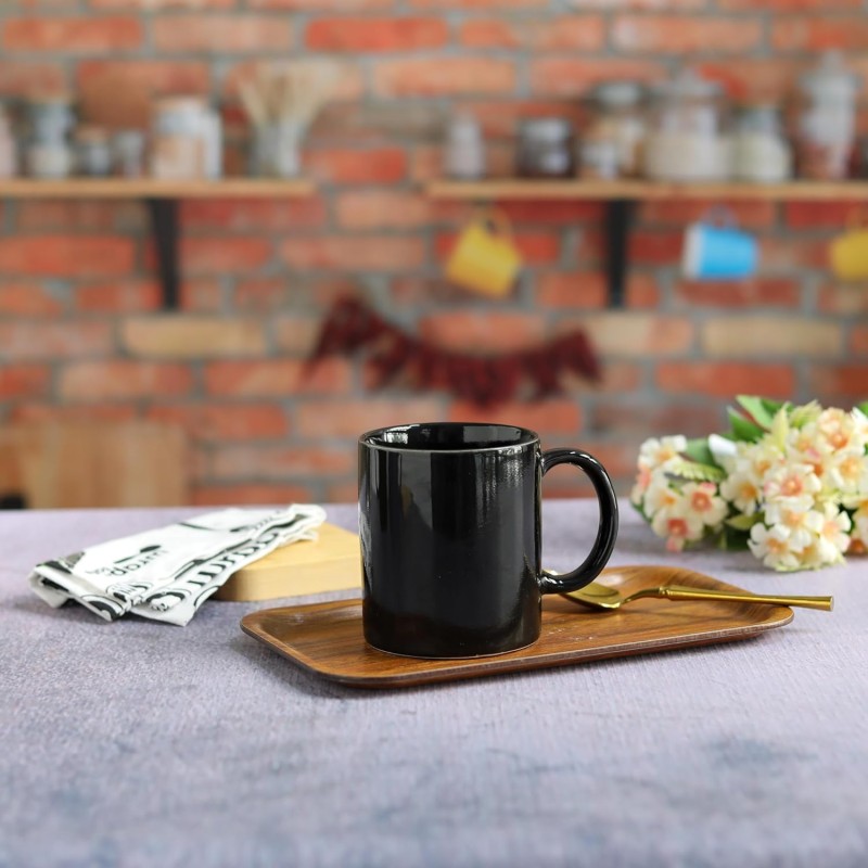 Yamasin Elegant Milk Mug 320Ml Set of 1Pc -Black